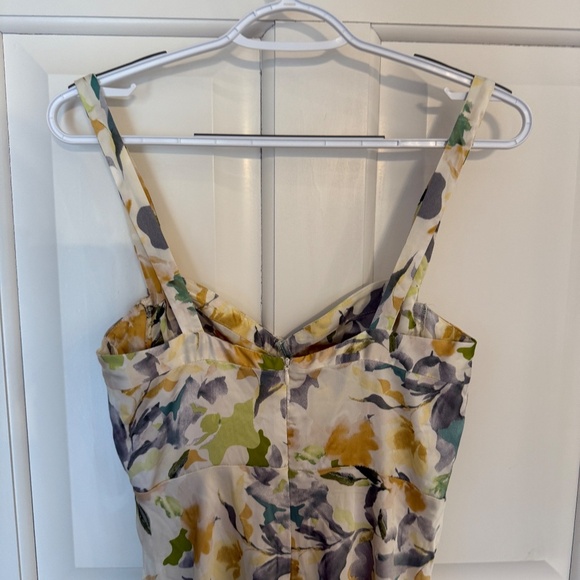 New! ASTR the Label Floral Corset Satin Dress Yellow Cream Floral 45285 - Picture 10 of 16